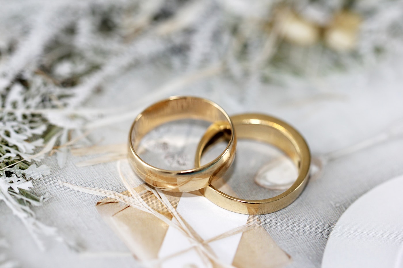 Wedding rings representing lifelong commitment